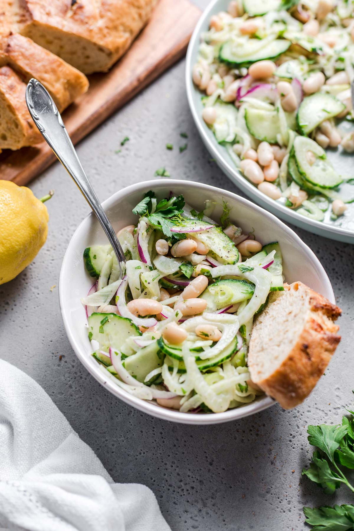 Easy White Bean Fennel Salad - Recipe photo by veggiejam