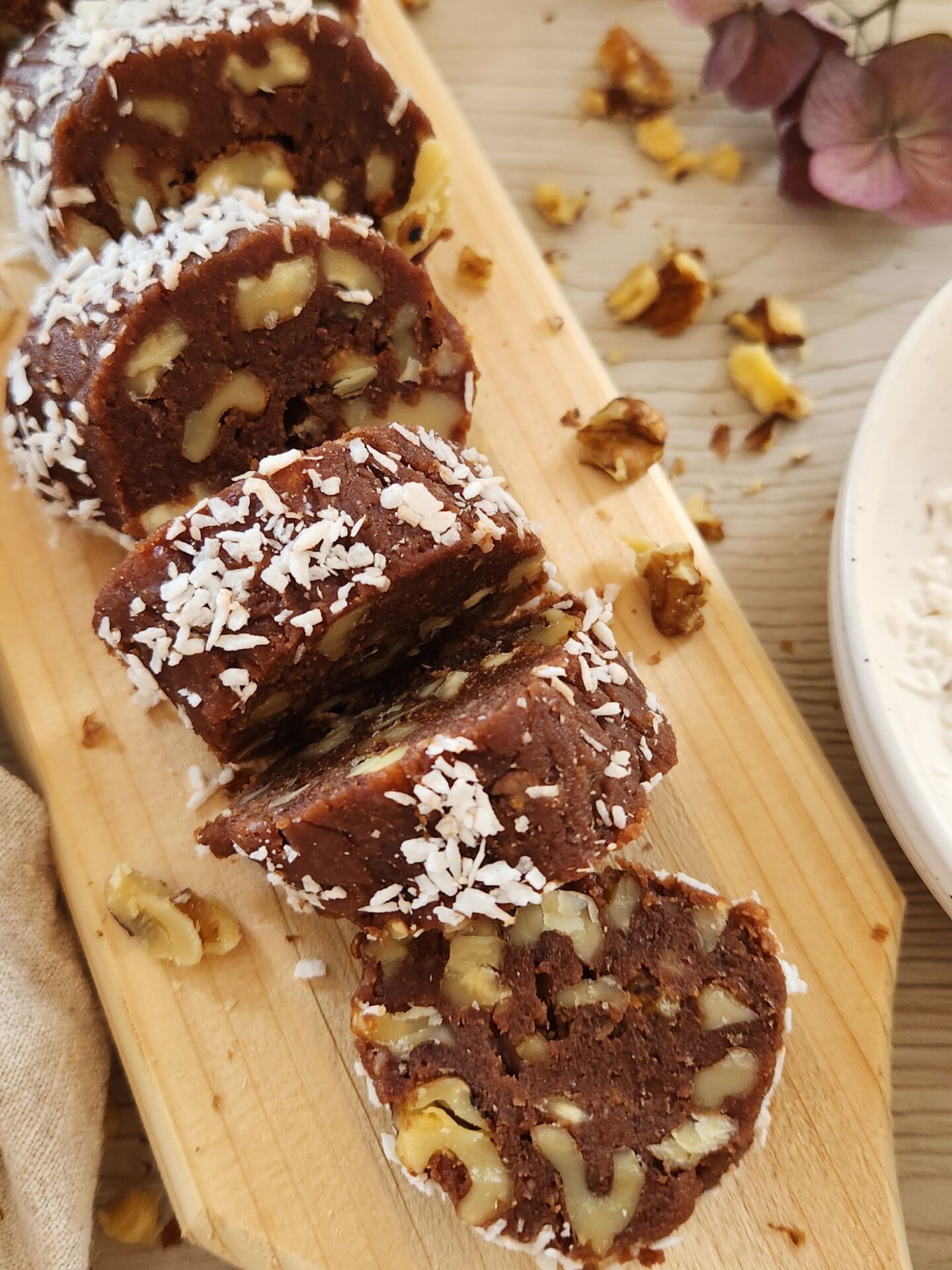 Healthy Chocolate Salami - Recipe photo by Simply Kind Meals
