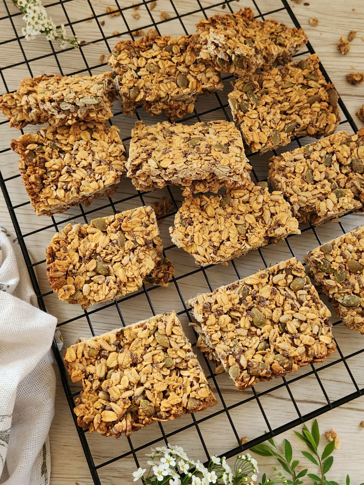 Healthy Oat Seed Bars - Recipe photo by Simply Kind Meals