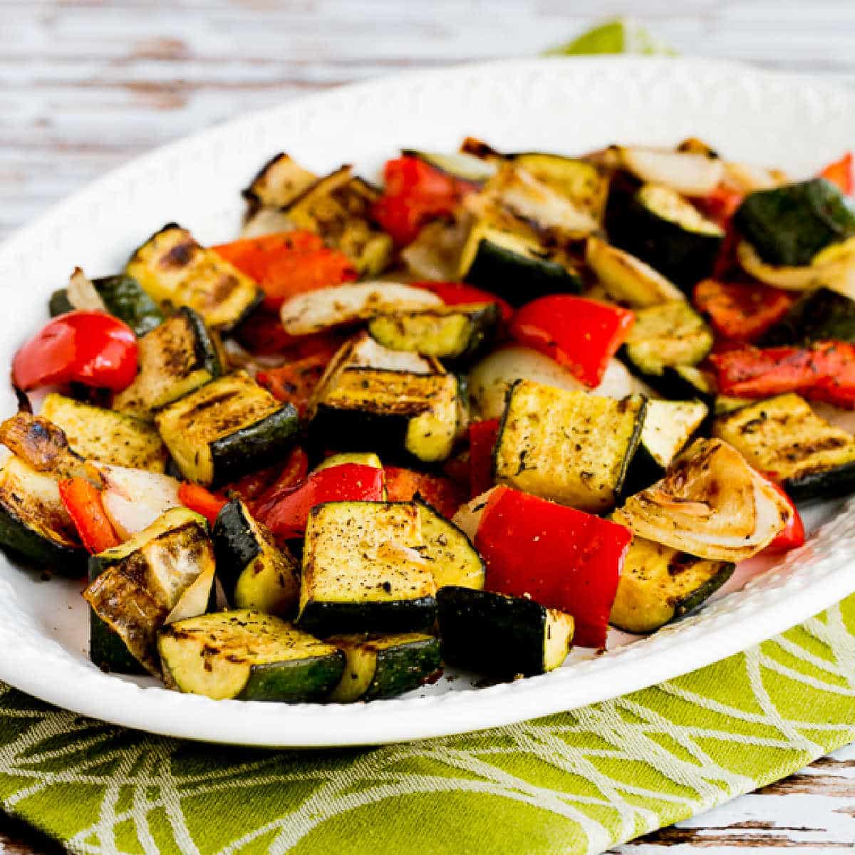 Easy Grilled Vegetables - Recipe photo by kalynskitchen