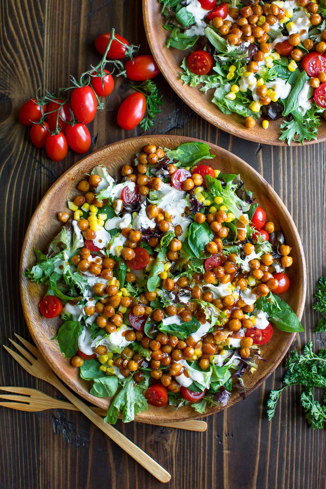Barbecue Chickpea Salad - Recipe photo by peasandcrayons
