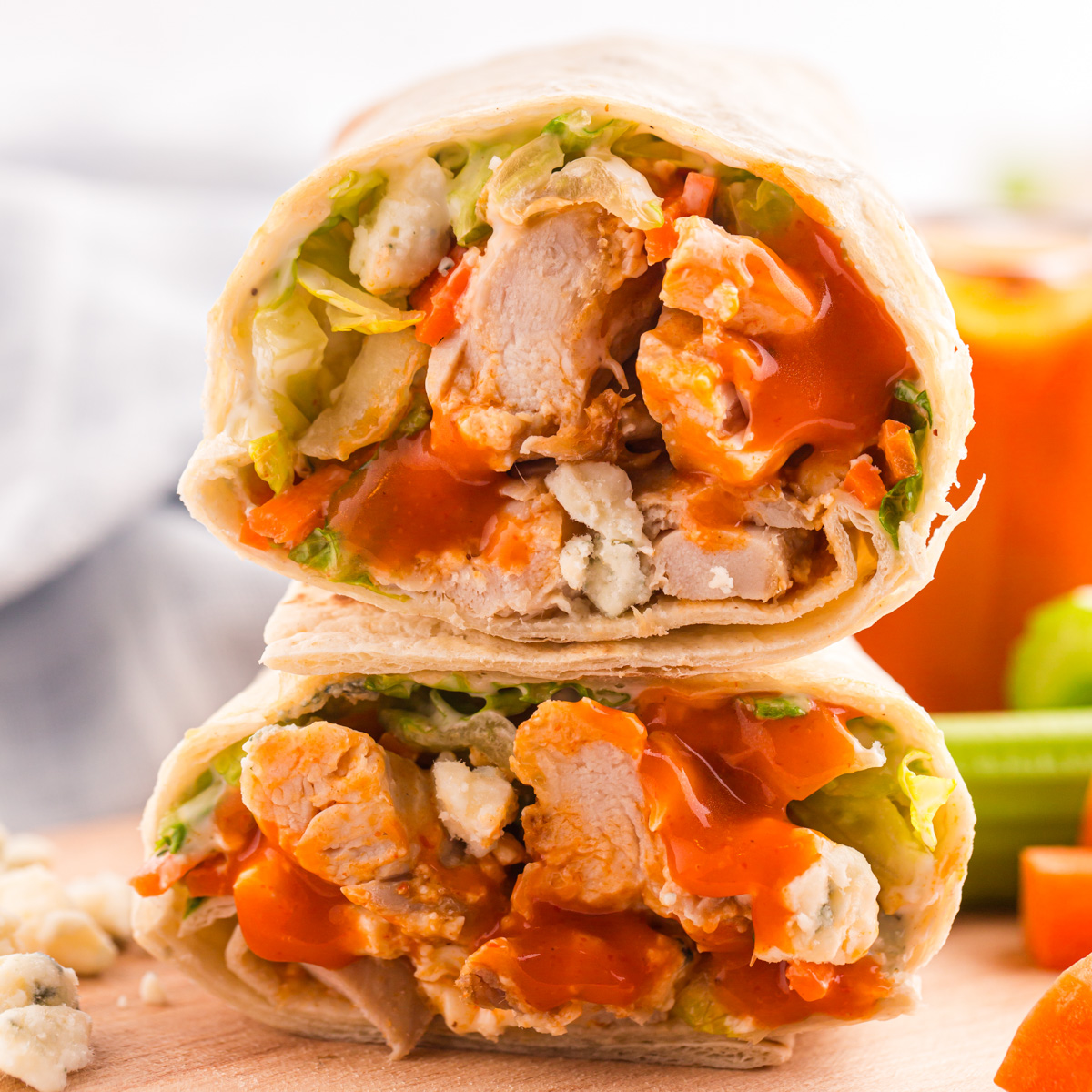 Buffalo Chicken Wraps - Recipe photo by KyleeCooks