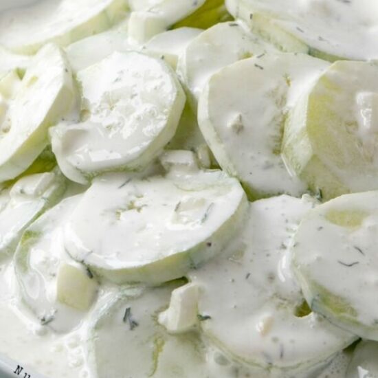 Creamy Cucumbers That Disappear! - Recipe photo by numstheword