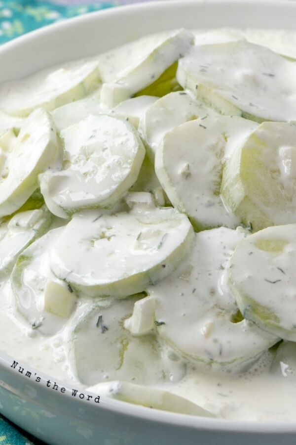Creamy Cucumbers That Disappear! - Recipe photo by numstheword