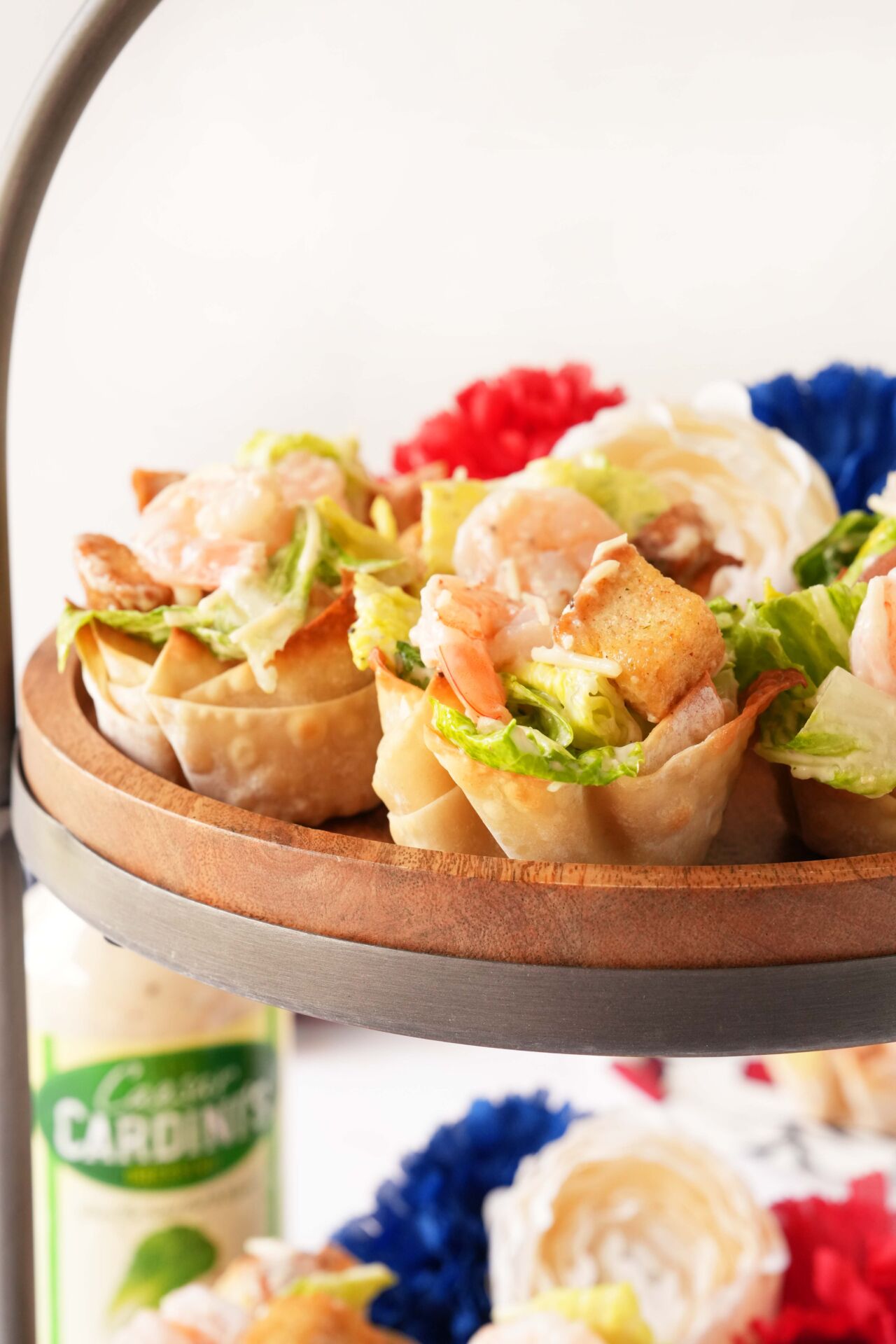 Crispy Shrimp Caesar Wonton Cups - Recipe photo by Savvysavingcouple