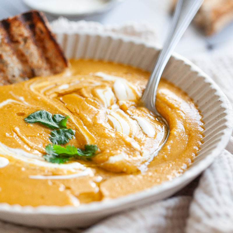 Carrot and Red Lentil Soup - Recipe photo by vibrantplate