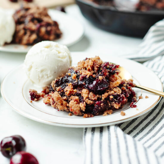 Cast Iron Cherry Cobbler - Recipe photo by The Cookin Chicks