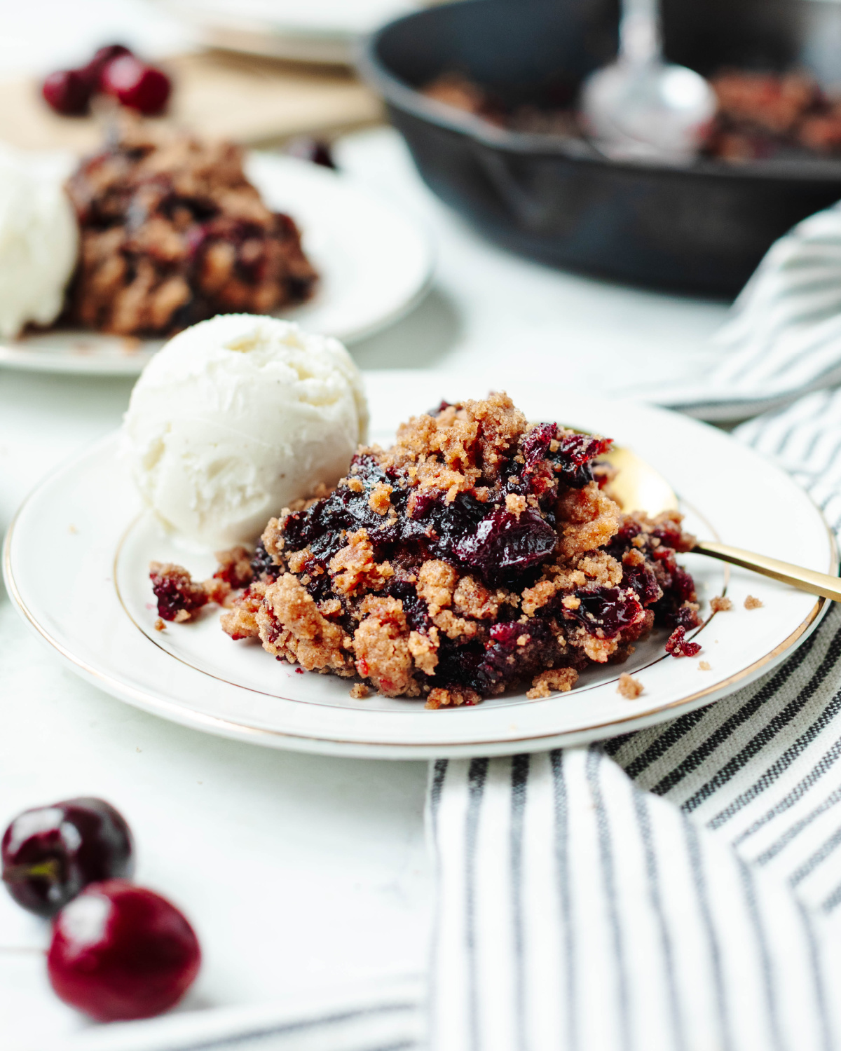 Cast Iron Cherry Cobbler - Recipe photo by The Cookin Chicks