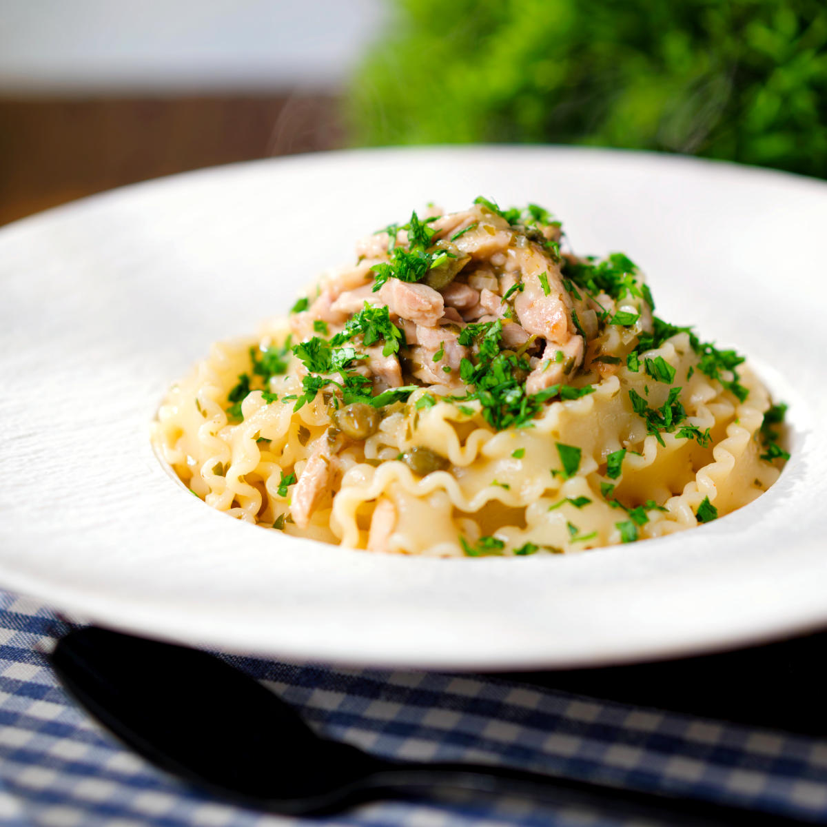 Lemon & Caper Chicken Piccata Pasta - Recipe photo by Brian Jones