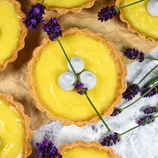 Lavender Lemon Tartlets - Recipe photo by bastecutfold