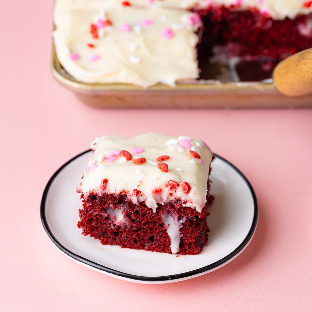 Moist Red Velvet Poke Cake - Recipe photo by marleysmenu