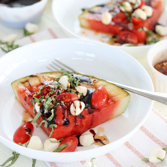Hot Honey Grilled Watermelon - Recipe photo by seekinggoodeats