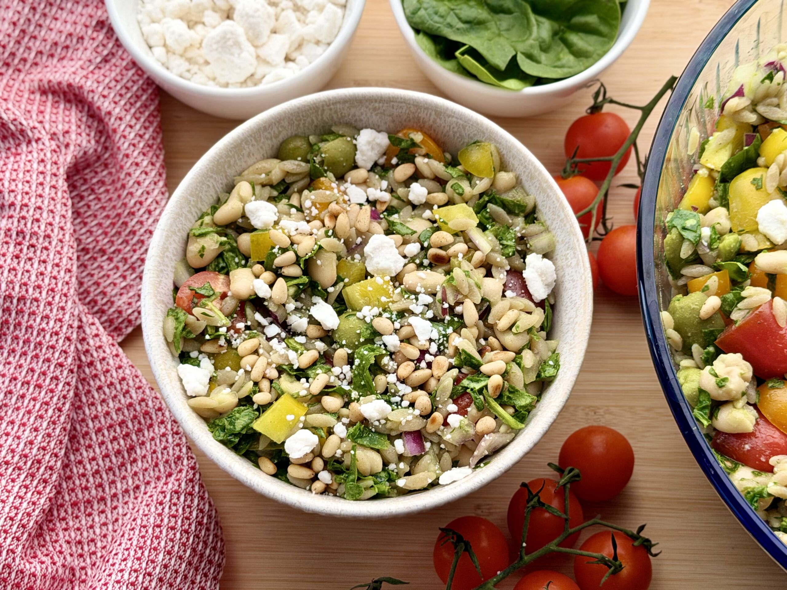Mediterranean Cassava Orzo Salad - Recipe photo by OurNourishedKitchen