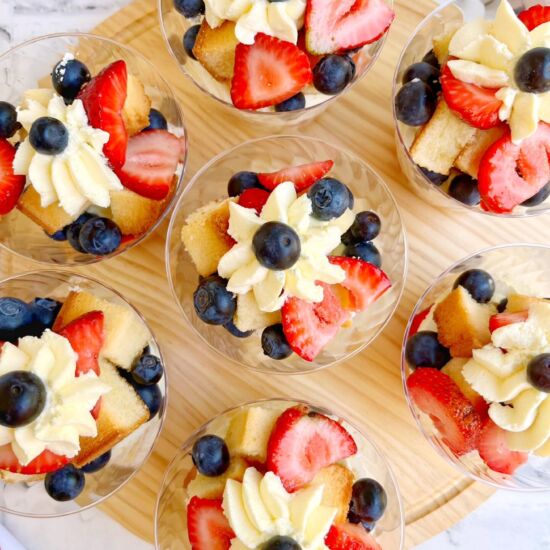 Red, White, and Blueberry Trifles - Recipe photo by theyummymuffin02