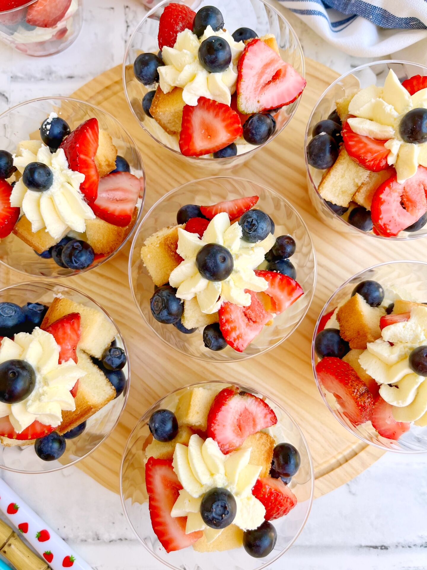 Red, White, and Blueberry Trifles - Recipe photo by theyummymuffin02