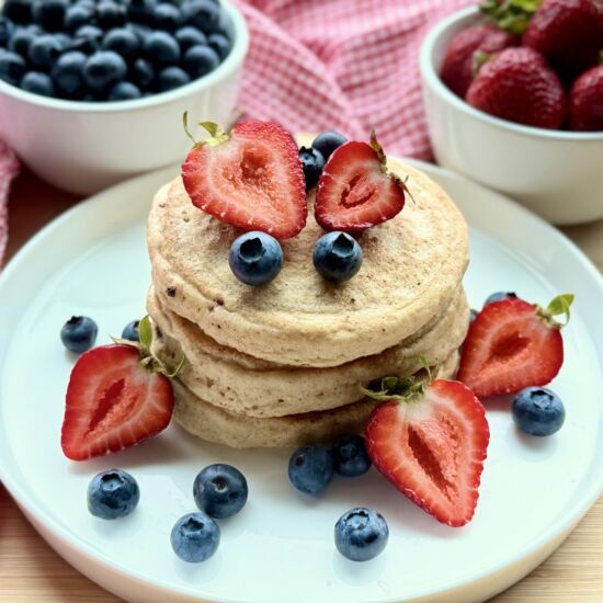 Fluffy Gluten-Free Pancakes - Recipe photo by OurNourishedKitchen