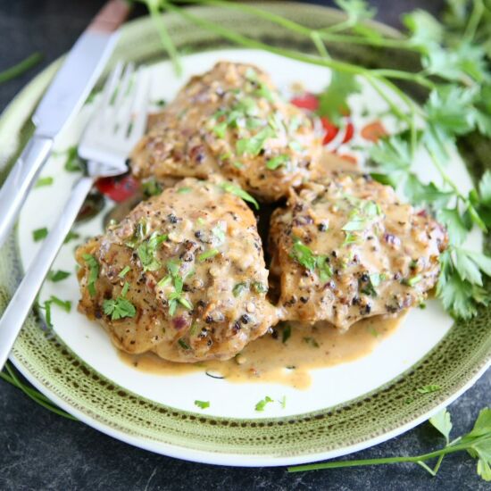 Chicken au Poivre - Recipe photo by angiesrecipes