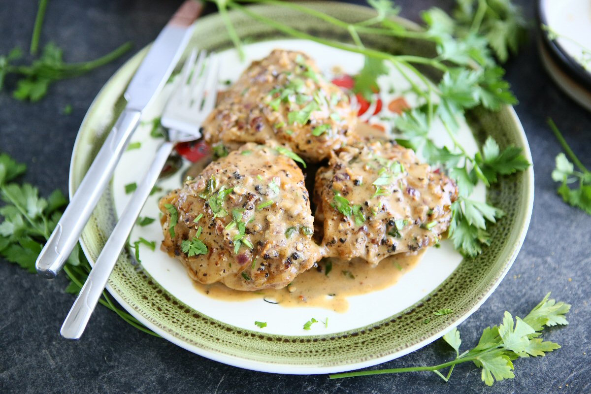 Chicken au Poivre - Recipe photo by angiesrecipes