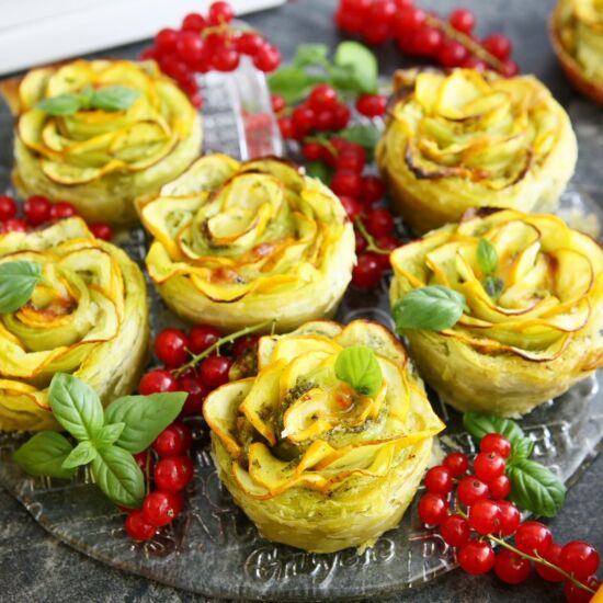 Pesto Zucchini Roses - Recipe photo by angiesrecipes