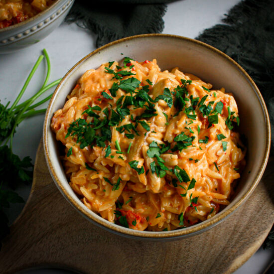 Marry Me Tofu & Orzo - Recipe photo by WhiteMapleLane