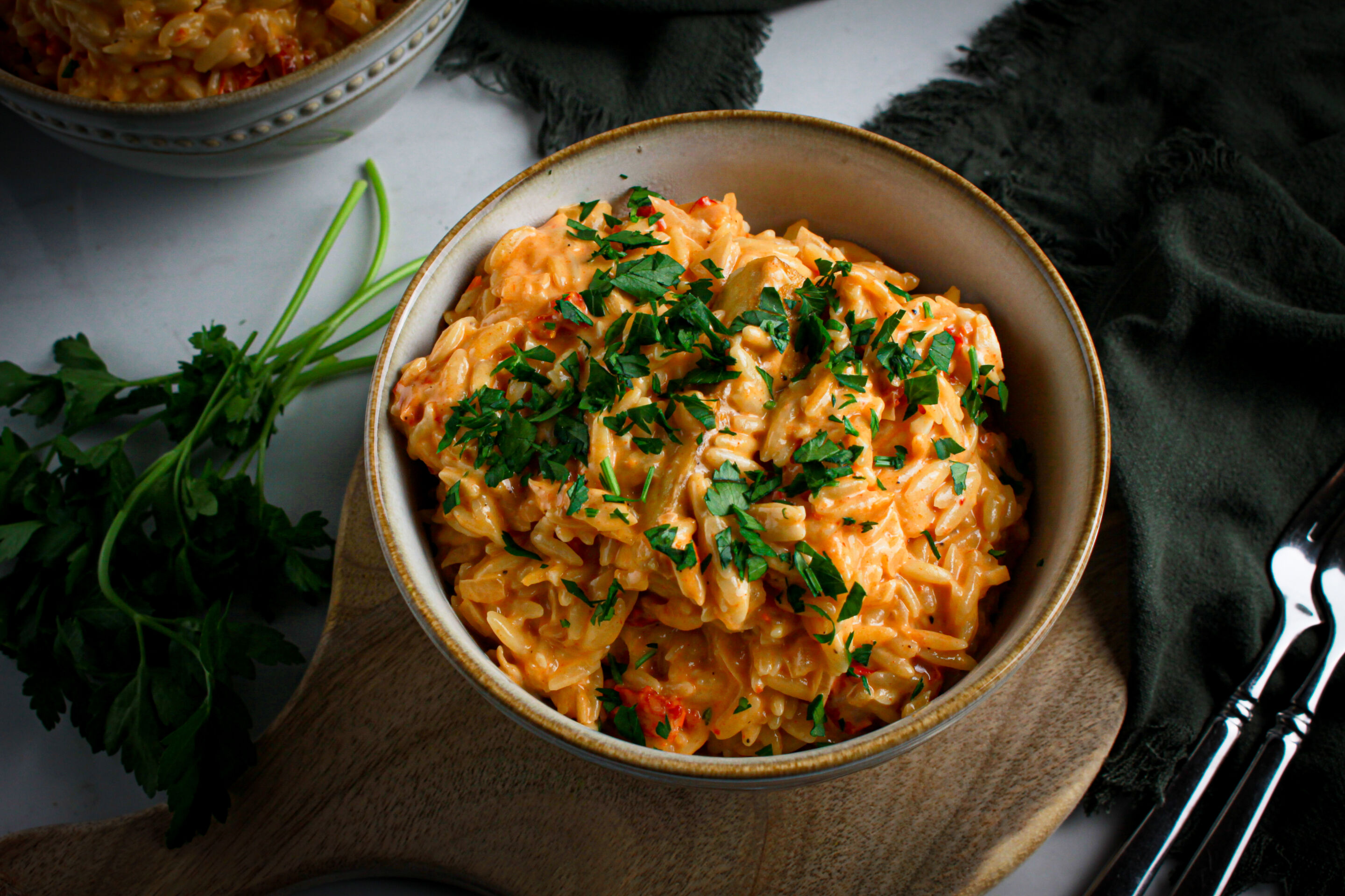 Marry Me Tofu & Orzo - Recipe photo by WhiteMapleLane