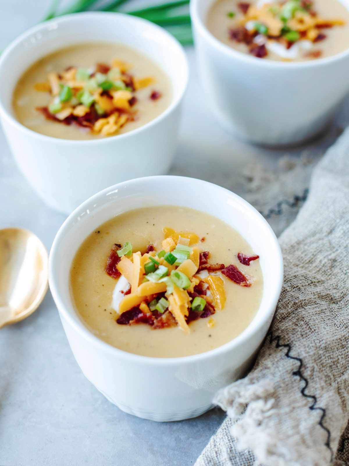 Instant Pot Loaded Potato Soup - Recipe photo by The Cookin Chicks