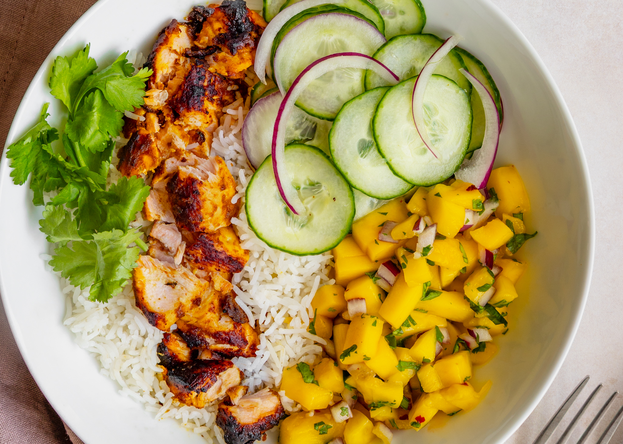 Curried Air Fryer Salmon Bowl - Recipe photo by Together to Eat