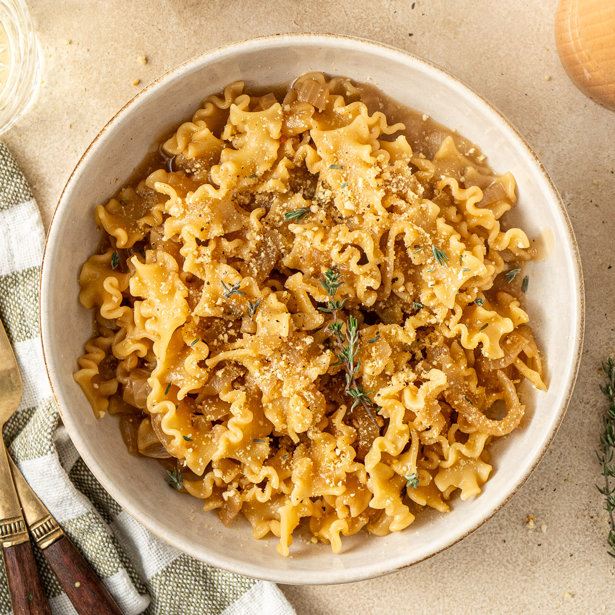 One Pot French Onion Pasta - Recipe photo by eightforestlane