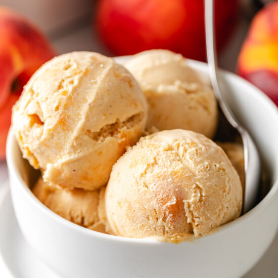 Brown Sugar Peach Ice Cream - Recipe photo by berlyskitchen