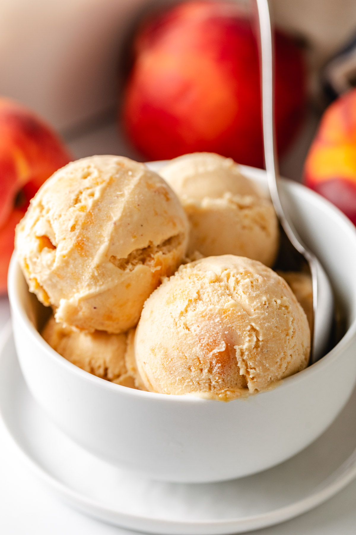 Brown Sugar Peach Ice Cream - Recipe photo by berlyskitchen