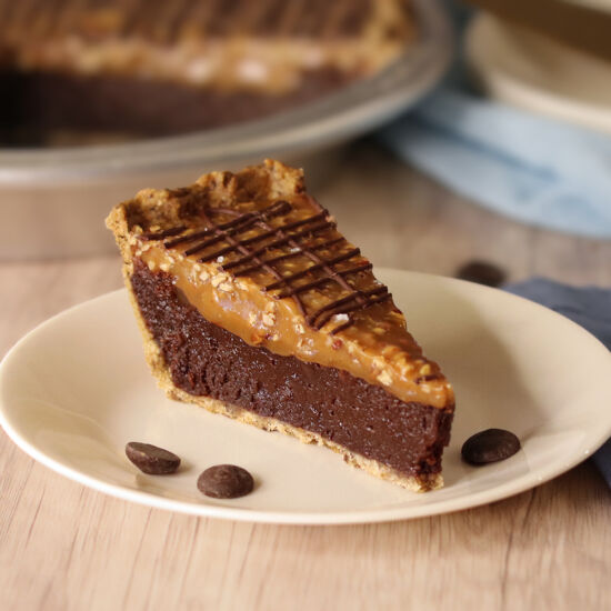 Salted Turtle Fudge Pie - Recipe photo by ChocoholicAnonymous