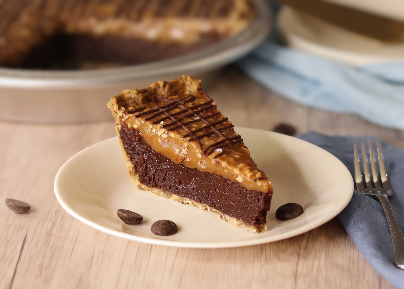 Salted Turtle Fudge Pie - Recipe photo by ChocoholicAnonymous