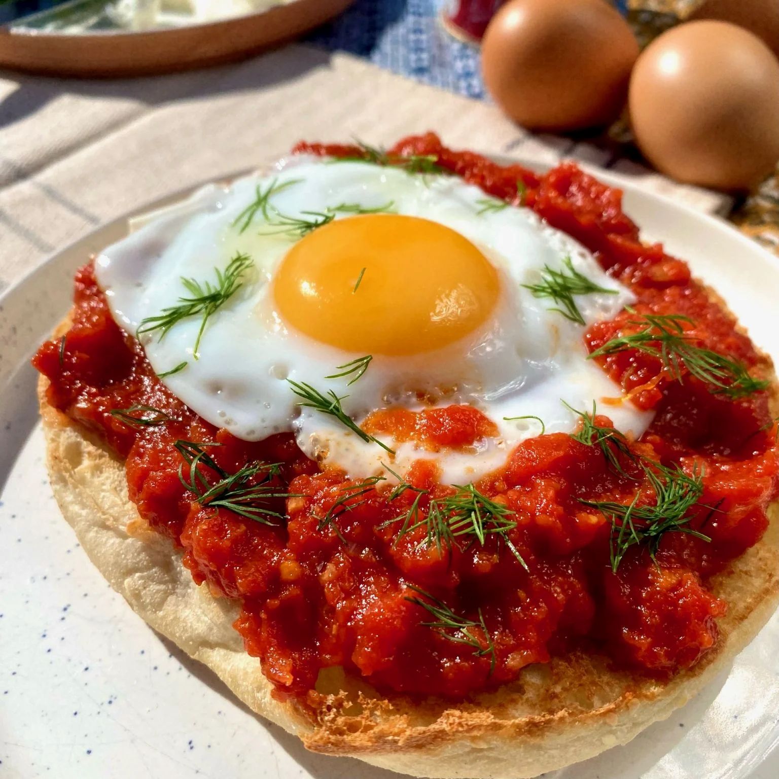 Shakshuka Toast - Recipe photo by Dinnertime Somewhere