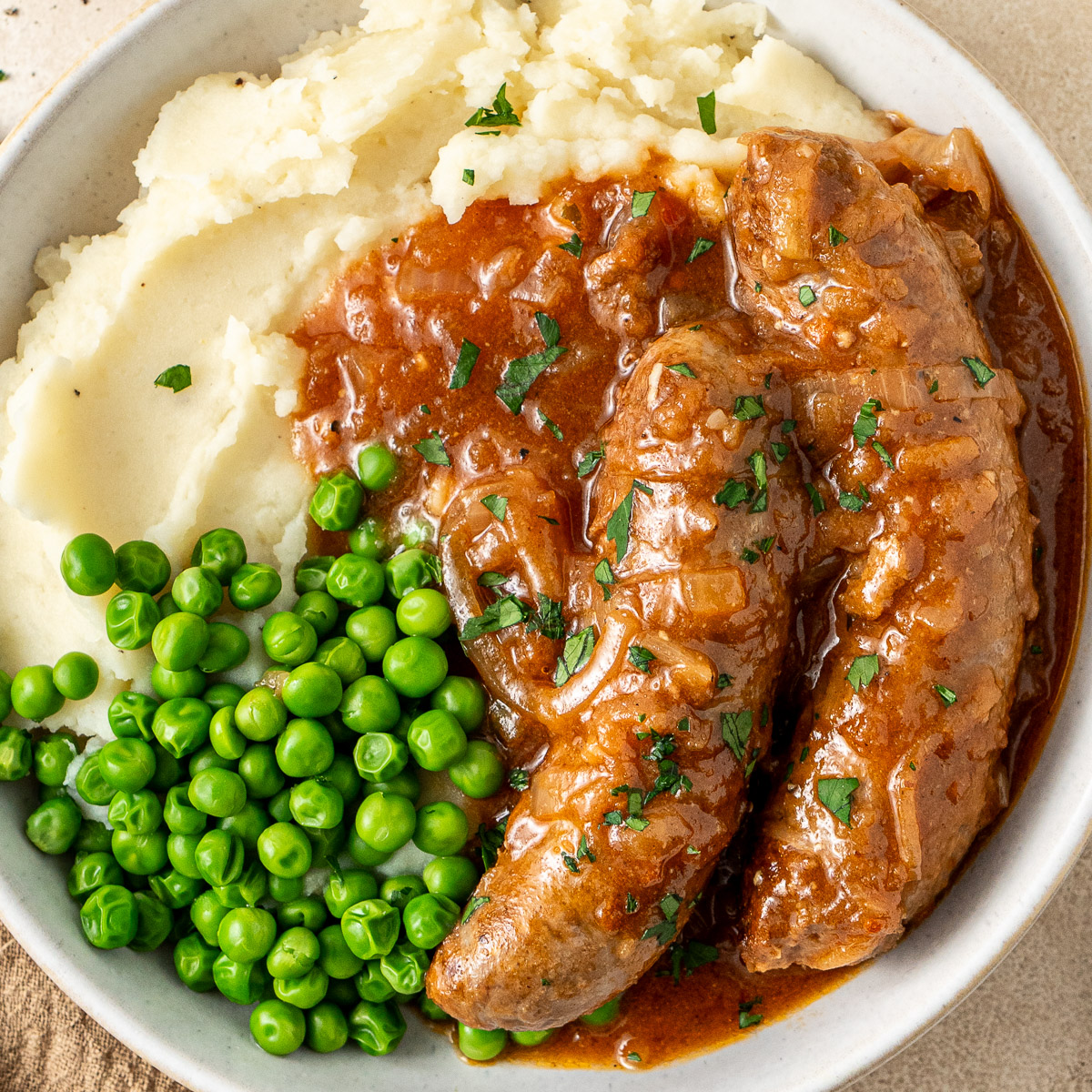 Slow Cooker Devilled Sausages - Recipe photo by eightforestlane