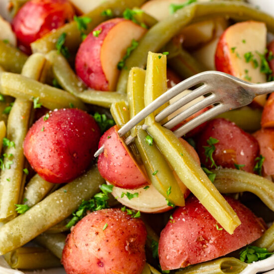 Slow Cooker Potatoes & Green Beans - Recipe photo by LittleChefWithin
