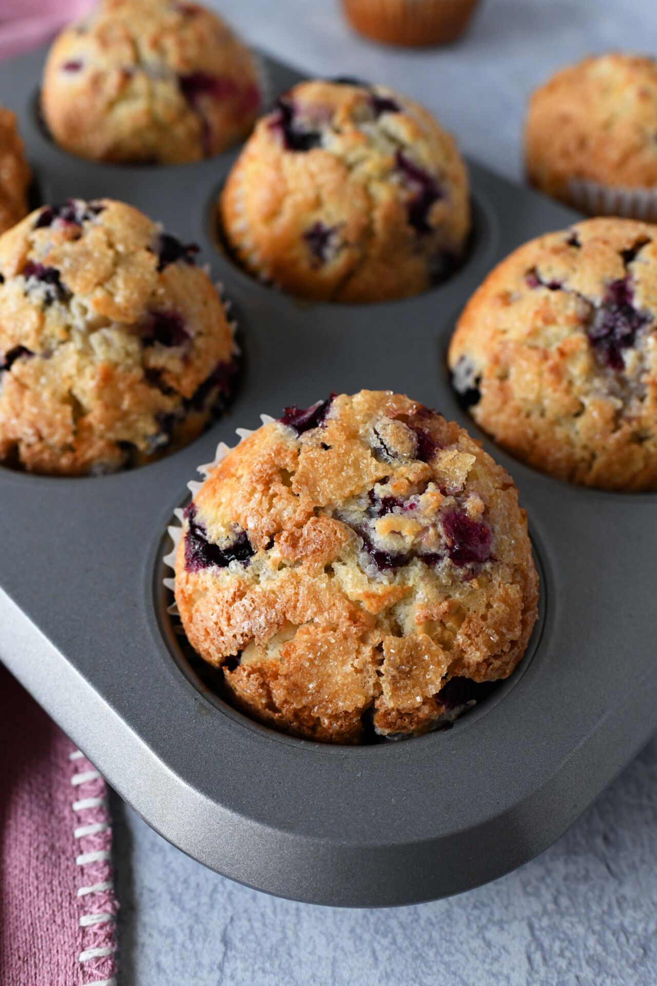 Jumbo Sour Cream Blueberry Muffins - Recipe photo by Savvysavingcouple