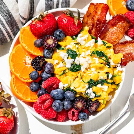 Spinach Scrambled Eggs - Recipe photo by Get Inspired Everyday