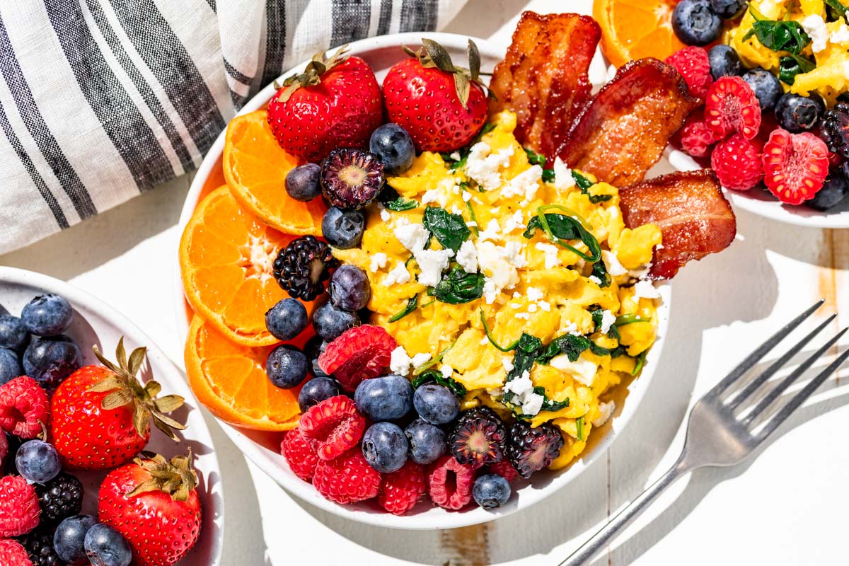 Spinach Scrambled Eggs - Recipe photo by Get Inspired Everyday