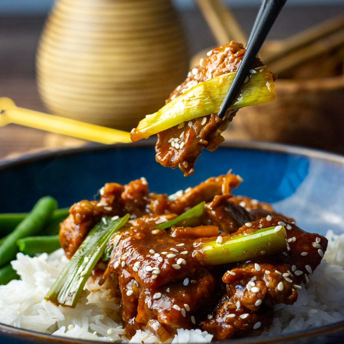 Slow Cooker Mongolian Pork - Recipe photo by somebodyfeedseb