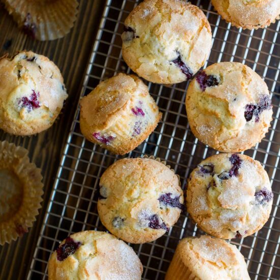 Fluffy Blueberry Muffins - Recipe photo by peasandcrayons
