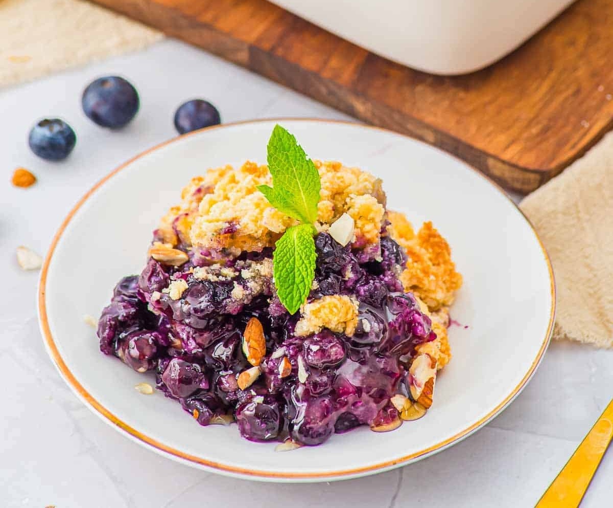 Blueberry Cobbler - Recipe photo by Running to the Kitchen