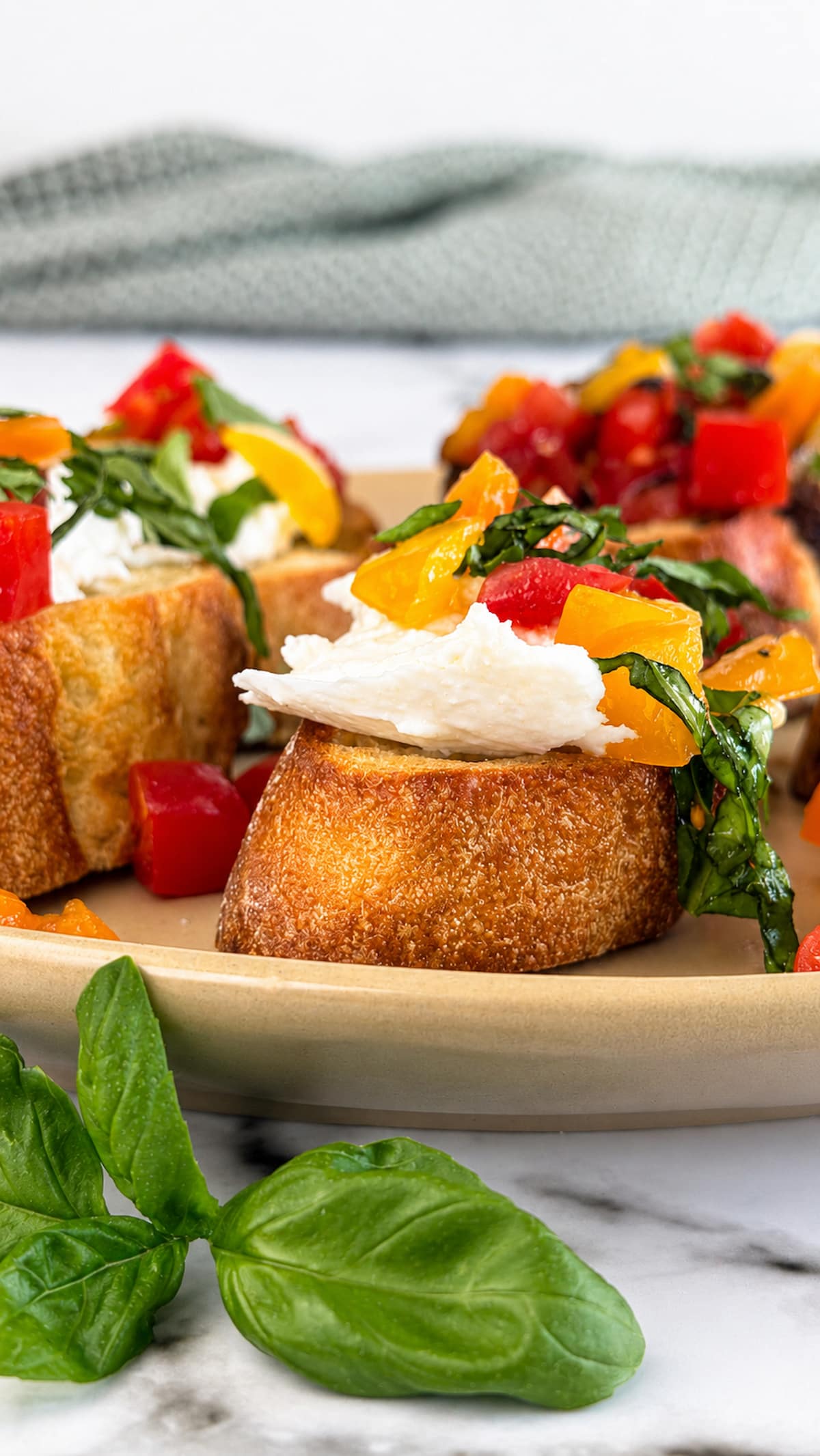 Burrata Bruschetta - Recipe photo by Hip Hip Gourmet