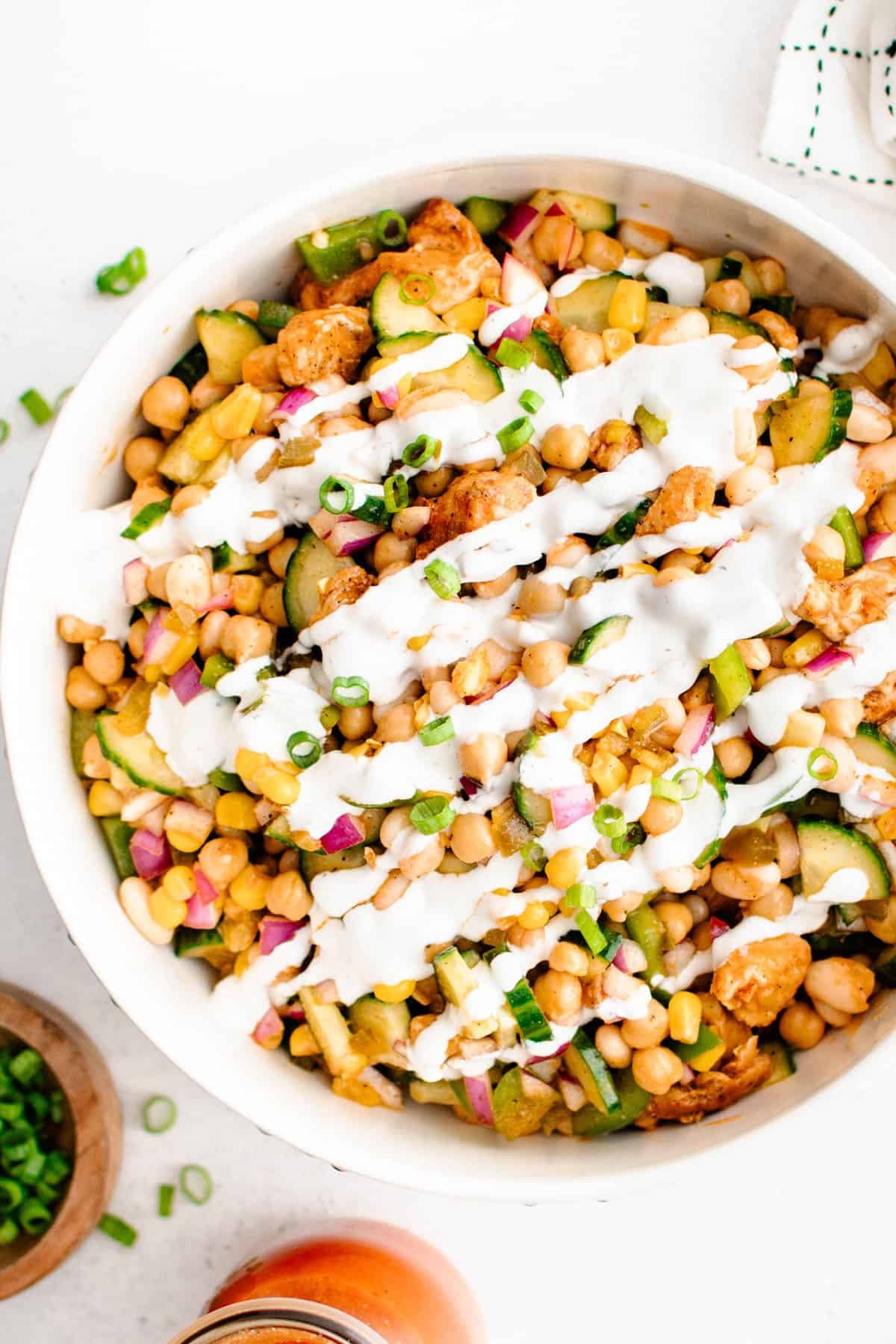 Buffalo Chicken Bean Salad - Recipe photo by TheSaltyMarshmallow