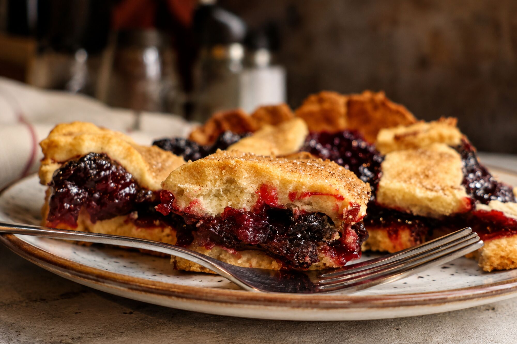 Golden Cherry Lattice Slab Pie - Recipe photo by kickingbackthepebbles
