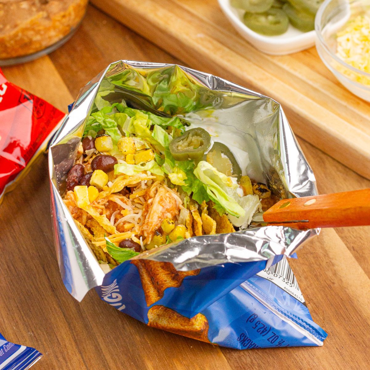 BBQ Chicken Walking Tacos - Recipe photo by healthdownsouth