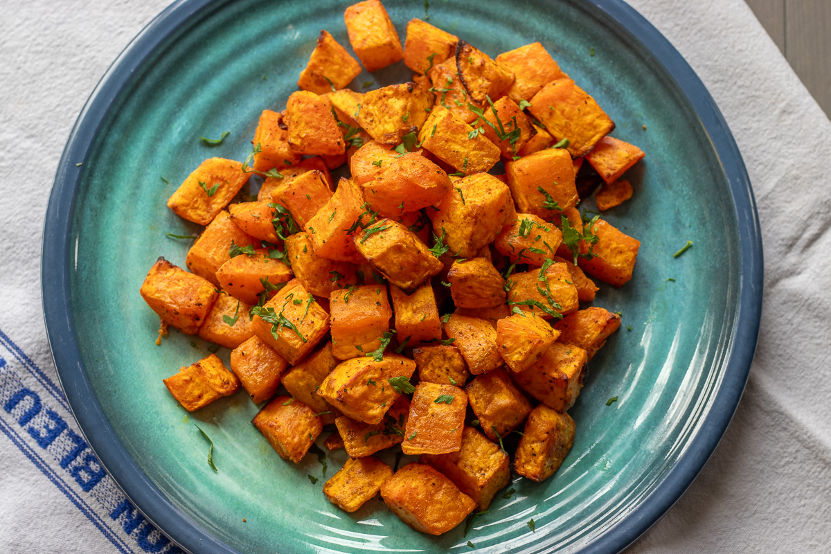 Diced Sweet Potatoes in Air Fryer - Recipe photo by My Best Air Fryer Recipes