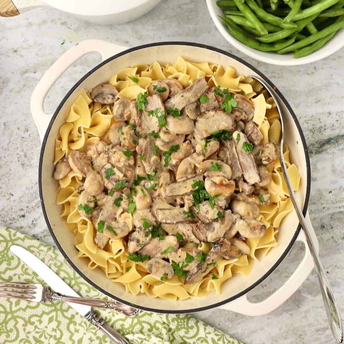Leftover Steak Stroganoff - Recipe photo by Grits and Pinecones