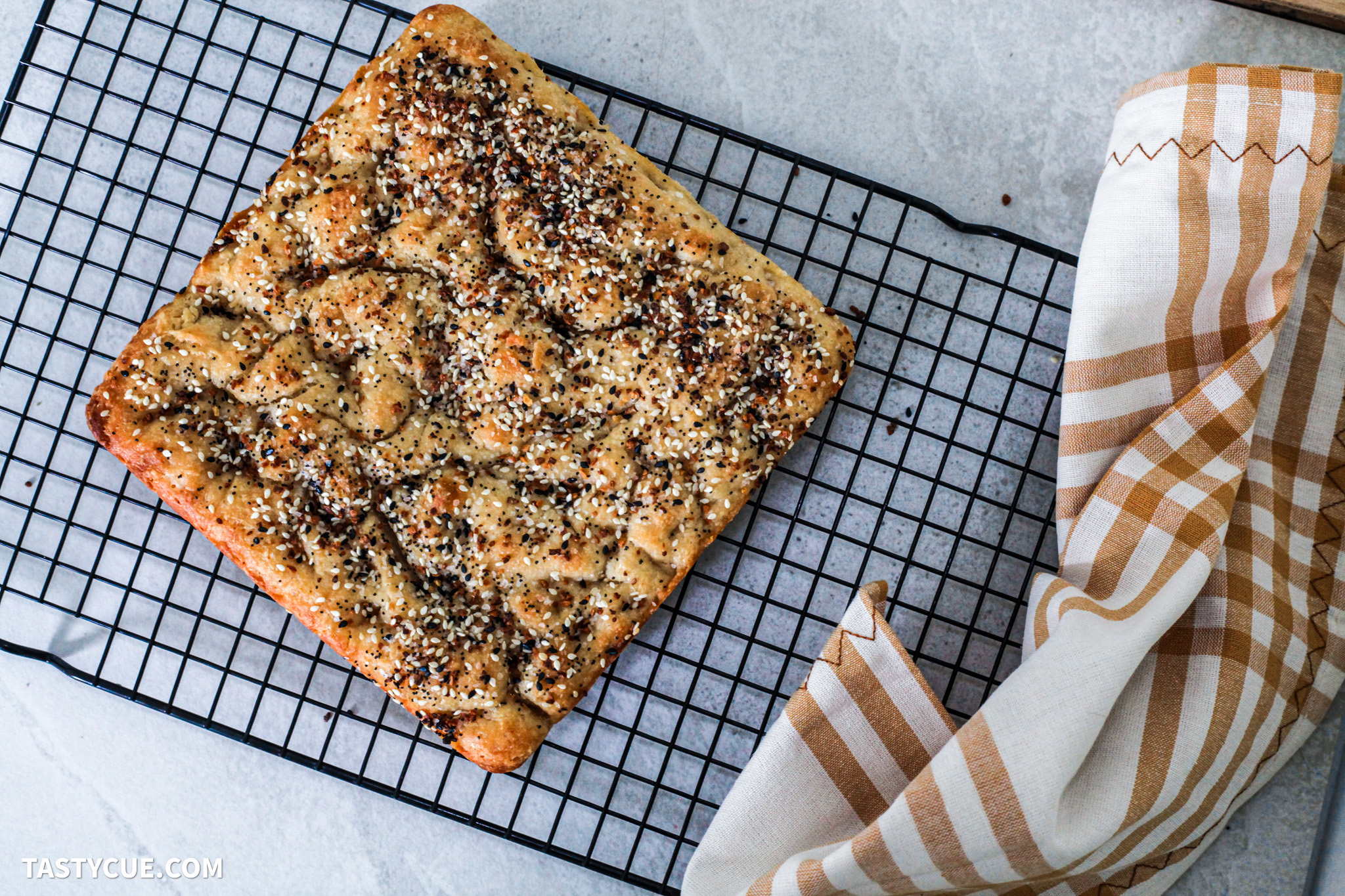 Everything But The Bagel Focaccia - Recipe photo by Tastycue