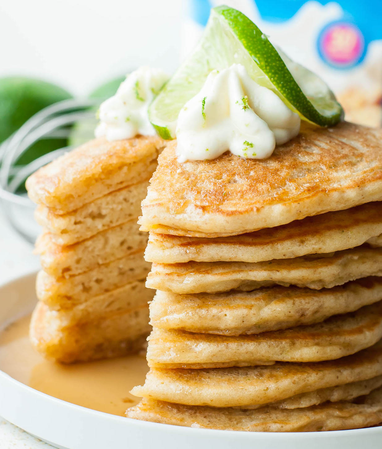 Key Lime Pie Pancakes - Recipe photo by peasandcrayons