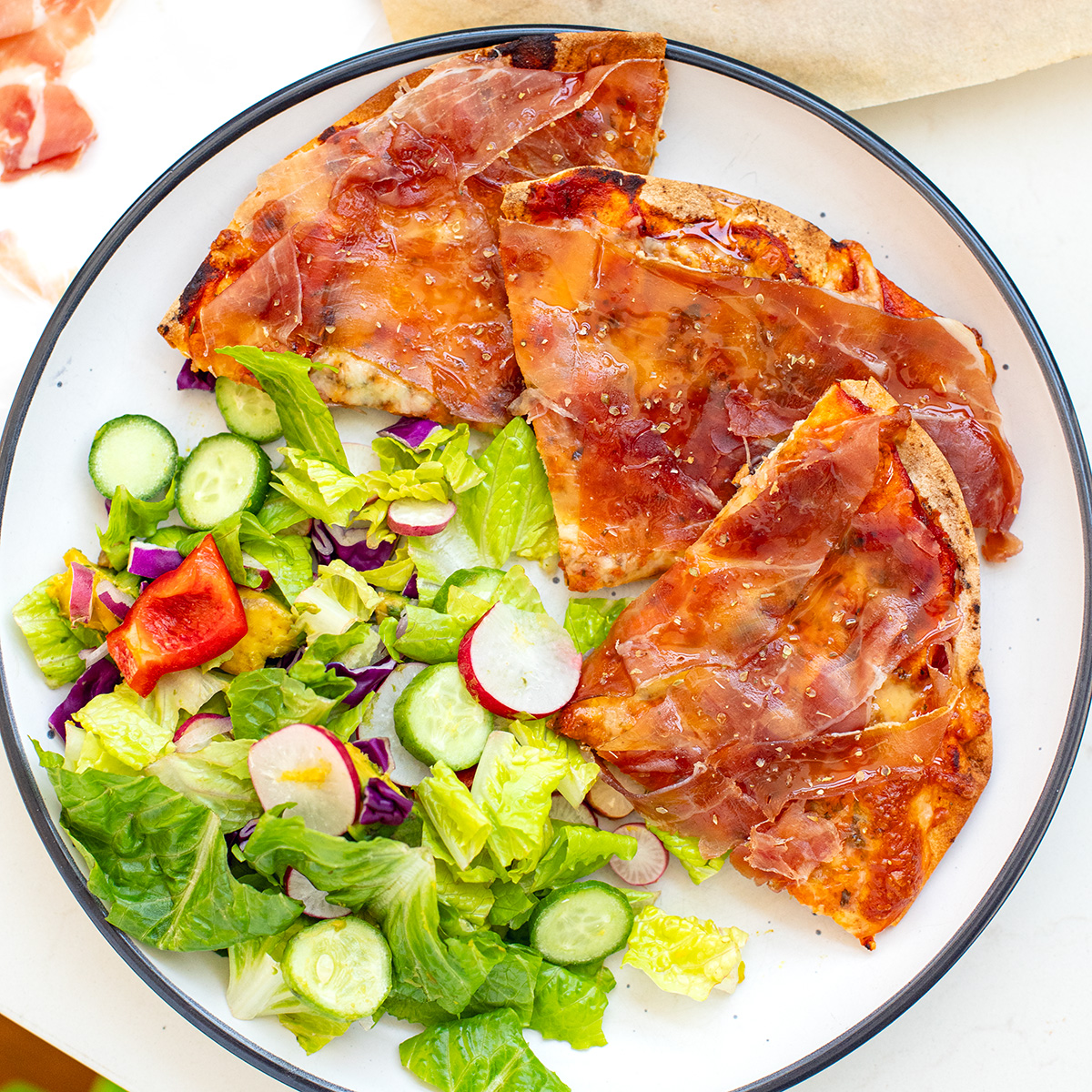 Hot Honey Prosciutto Pizza - Recipe photo by IrenaMacri